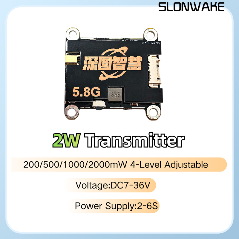 SLONWAKE 5.8G 56CH 2W передатч – обзор и цена Fpv Drone Transmitter