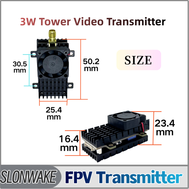SLONWAKE 5,8G 3000 МВт Модуль  – обзор и цена Fpv Drone Transmitter